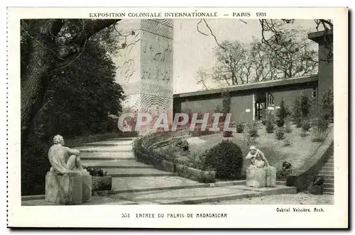 Cartes postales Exposition coloniale internationale Paris 1931 Entree Du Palais De Madagascar