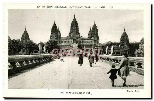 Cartes postales Exposition coloniale internationale Paris 1931 Temple D Angkor Vat