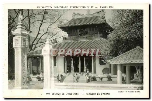 Cartes postales Exposition coloniale internationale Paris 1931 Section De L Indochine Pavillon De L Annam