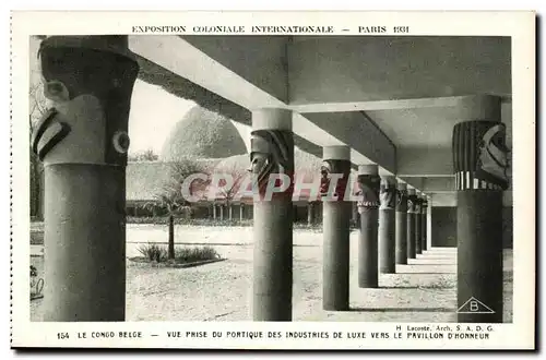 Cartes postales Exposition coloniale internationale Paris 1931 Le Congo Belge Vue Prise Du Portique Des Industri