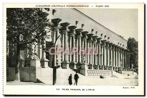 Cartes postales Exposition coloniale internationale Paris 1931 Palais Principal De L Italie