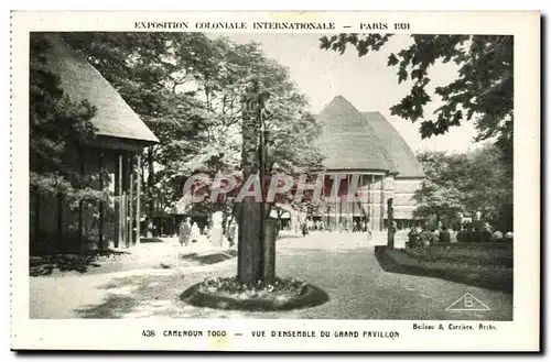 Cartes postales Exposition coloniale internationale Paris 1931 Cameroun Togo Vue D Ensemble Du Grand Pavillon