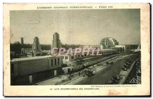 Ansichtskarte AK Exposition coloniale internationale Paris 1931 Cite Internationale Des Informations