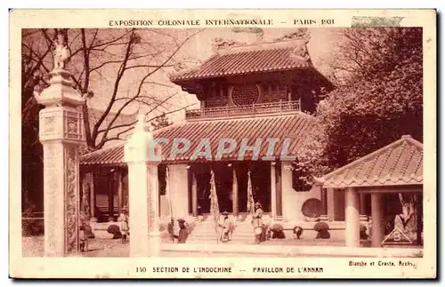 Cartes postales Exposition coloniale internationale Paris 1931 Section De L Indochine Pavillon De L Annar