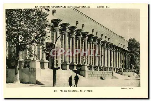 Cartes postales Exposition coloniale internationale Paris 1931 Palais Principal De L Italie