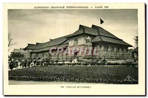 Cartes postales Exposition coloniale internationale Paris 1931 Pavillon Neerlandais