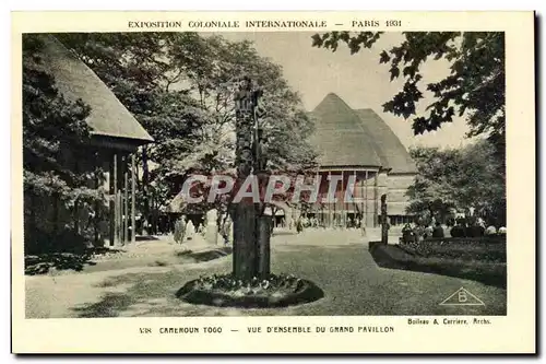 Ansichtskarte AK Exposition coloniale internationale Paris 1931 Cameroun Togo Vue D Ensemble Du Grand Pavillon