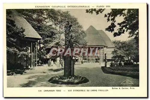 Cartes postales Exposition coloniale internationale Paris 1931 Cameroun Togo Vue D Ensemble Du Grand Pavillon