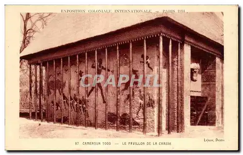 Ansichtskarte AK Exposition coloniale internationale Paris 1931 Cameroun Togo Le Pavillon De La Chasse