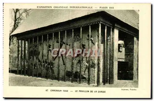 Ansichtskarte AK Exposition coloniale internationale Paris 1931 Cameroun Togo Le Pavillon De La Chasse