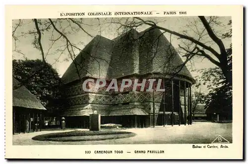 Ansichtskarte AK Exposition coloniale internationale Paris 1931 Cameroun Togo Grand Pavillon