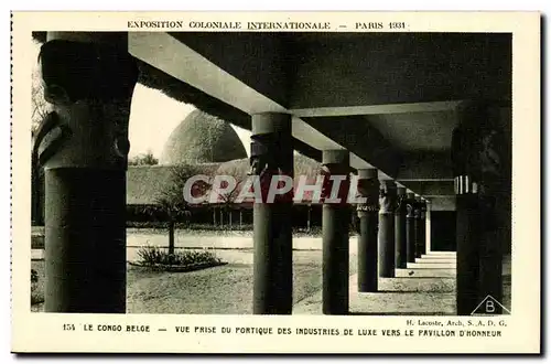 Cartes postales Exposition coloniale internationale Paris 1931 Le Congo Belge Vue Prise Du Portique Des Industri