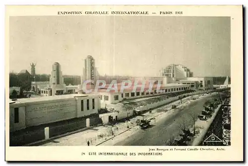 Cartes postales Exposition coloniale internationale Paris 1931 Cite Internationale Des Informations