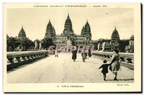 Cartes postales Exposition coloniale internationale Paris 1931 Temple D Angkor vat