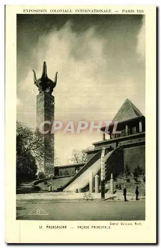 Ansichtskarte AK Exposition coloniale internationale Paris 1931 Madagascar Facade Principale