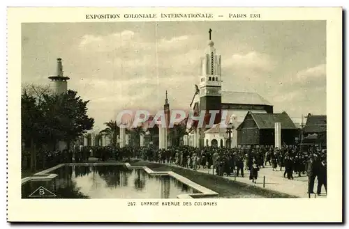 Cartes postales Exposition coloniale internationale Paris 1931 Grande Avenue Des Colonies