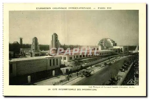 Cartes postales Exposition coloniale internationale Paris 1931 Cite Internationale Des Informations