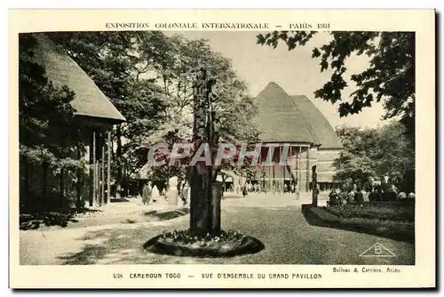 Ansichtskarte AK Exposition coloniale internationale Paris 1931 Cameroun Togo Vue D ensemble Du Grand Pavillon