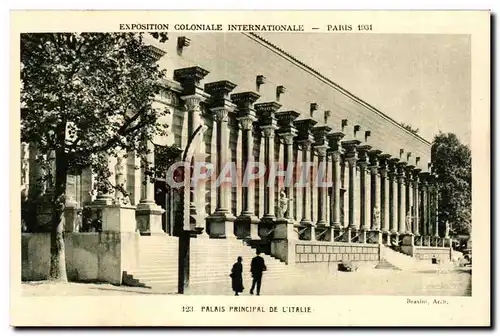 Ansichtskarte AK Exposition coloniale internationale Paris 1931 Palais Principal De Lttalie