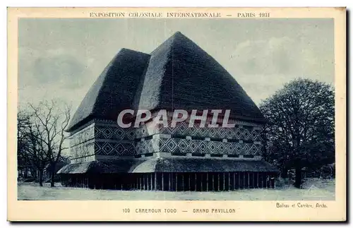 Cartes postales Exposition coloniale internationale Paris 1931 Cameroun Touo Grand Pavillon