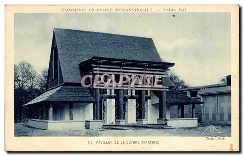 Cartes postales Exposition coloniale internationale Paris 1931 Pavillon De La Guyane Francaise