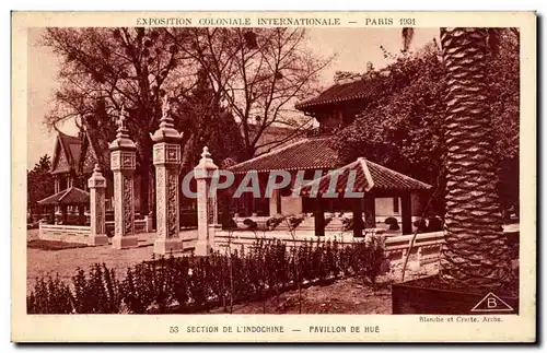 Ansichtskarte AK Exposition coloniale internationale Paris 1931 Section De L Indochine Pavillon De Hue