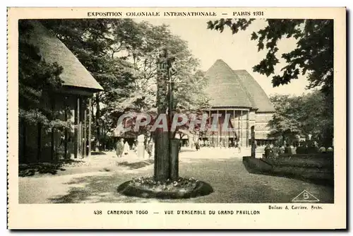 Ansichtskarte AK Exposition coloniale internationale Paris 1931 Cameroun Togo Vue D Ensemble Du Grand Paillon