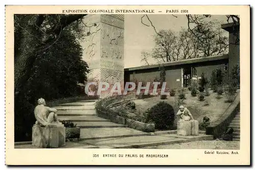 Cartes postales Exposition coloniale internationale Paris 1931 Entree Du Palais De Madagrscar