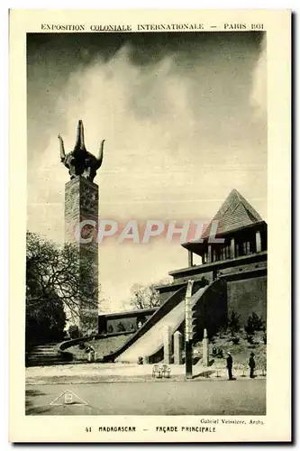 Ansichtskarte AK Exposition coloniale internationale Paris 1931 Madagascar Facade Principale