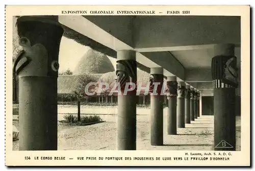 Cartes postales Exposition coloniale internationale Paris 1931 Le Congo Belge Vue Prise Du Portique Des Industri