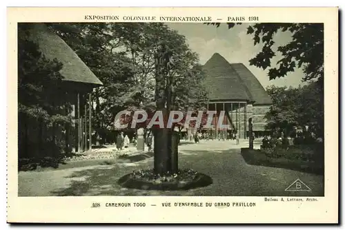 Ansichtskarte AK Exposition Coloniale Internationale Paris 1931 Cameroun Togo Vue D Ensemble Du Grand Pavillon