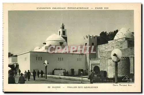 Cartes postales Exposition Coloniale Internationale Paris 1931 Algerie Pavillon Cote Sud Algerien