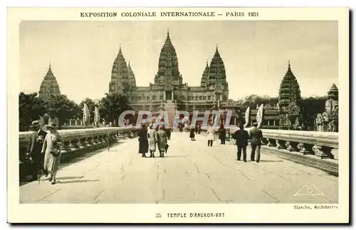 Cartes postales Exposition Coloniale Internationale Paris 1931 Temple D angkor Vat