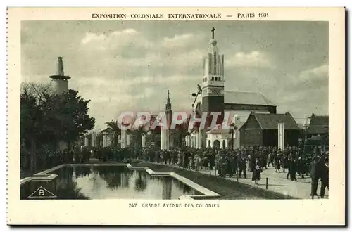 Cartes postales Exposition Coloniale Internationale Paris 1931 Orande Avenue Des Colonies