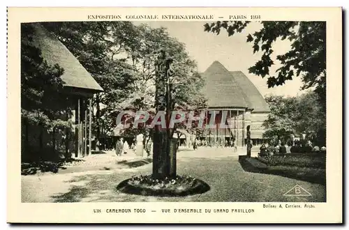Cartes postales Exposition Coloniale Internationale Paris 1931 Cameroun Togo Vue D Ensemble Du Orand Grand Pavil