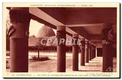 Cartes postales Exposition Coloniale Internationale Paris 1931 Le Congo Belge Vue Prise Du Portique Des Industfi