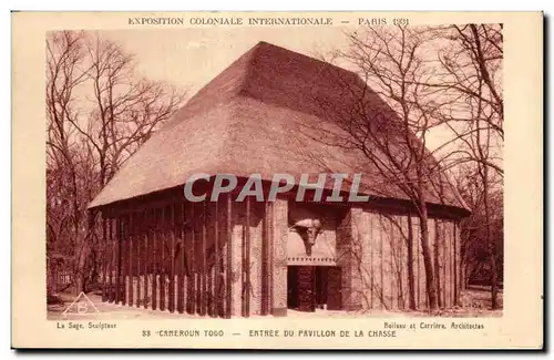 Ansichtskarte AK Exposition Coloniale Internationale Paris 1931 Cameroun Togo Entree Du Pavillon De La Chasse
