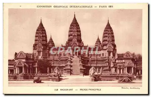 Ansichtskarte AK Exposition Coloniale Internationale Paris 1931 Angkor Vat Facade Principale