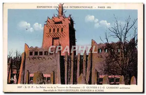 Cartes postales - Exposition Coloniale Internationale - Paris 1931 A O F - Le Palais vu de la Terrasse du Restau