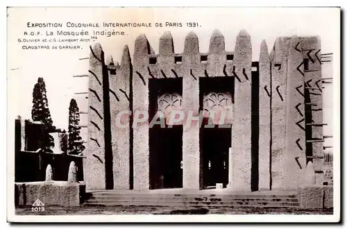 Cartes postales - Exposition Coloniale Internationale - Paris 1931 A O F - La Mosquee Indigene