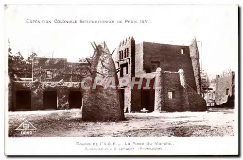 Cartes postales - Exposition Coloniale Internationale - Paris 1931 Palais De l A O F - La Place du Marche