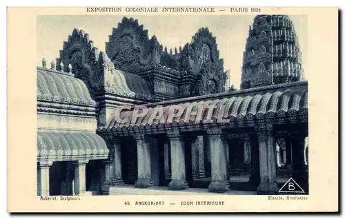 Cartes postales - Exposition Coloniale Internationale - Paris 1931 ANGKOR - VAT - COUR INTERIEURE