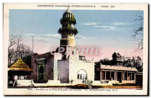 Ansichtskarte AK - Exposition Coloniale Internationale - Paris 1931 Pavillon de la Cote Francaise des Somalia