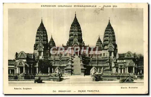 Ansichtskarte AK - Exposition Coloniale Internationale - Paris 1931 ANGKOR VAT - FACADE PRINCIPALE