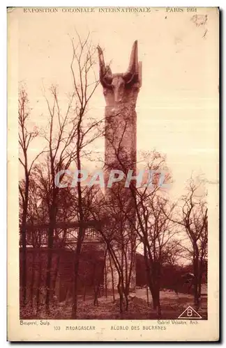 Cartes postales Exposition Coloniale Internationale de paris madagascar aloalo des bucranes