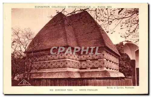 Cartes postales Exposition Coloniale Internationale de paris cameroun too grand pavillon