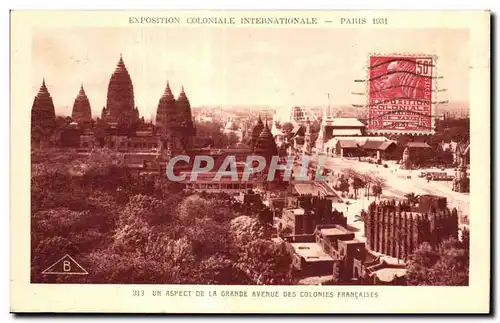 Cartes postales Exposition Coloniale Internationale de paris un aspect de la grande avenue des colonies francais