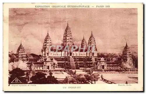 Cartes postales Exposition Coloniale Internationale de paris angkor vat