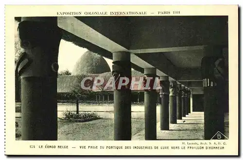 Ansichtskarte AK Exposition Coloniale Internationale de paris le congo belge vue prise du portique des industries