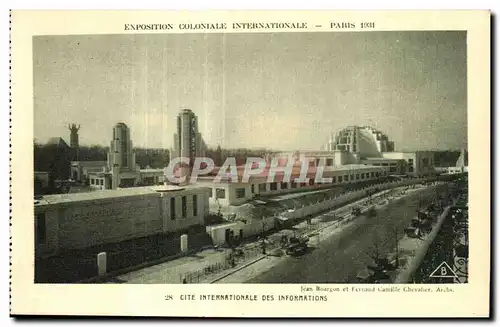 Cartes postales Exposition Coloniale Internationale de paris cite intenationale des informations